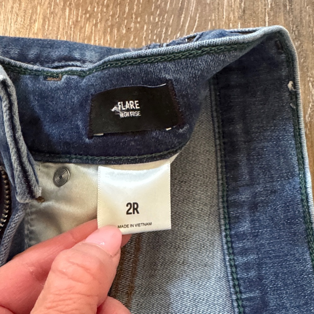 Express High rise flared Distressed Women's Jeans - Picture 3 of 7